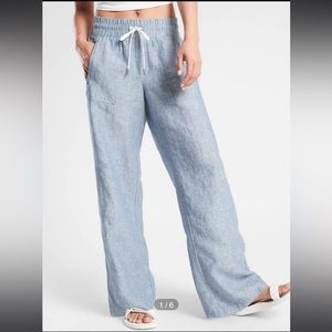 NWT ATHLETA CABO LINEN WIDE LEG PANTS